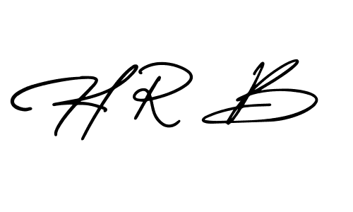 H R B stylish signature style. Best Handwritten Sign (AmerikaSignatureDemo-Regular) for my name. Handwritten Signature Collection Ideas for my name H R B. H R B signature style 3 images and pictures png
