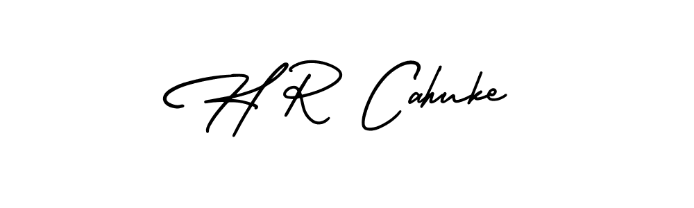 It looks lik you need a new signature style for name H R Cahuke. Design unique handwritten (AmerikaSignatureDemo-Regular) signature with our free signature maker in just a few clicks. H R Cahuke signature style 3 images and pictures png