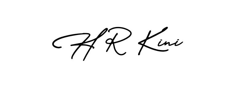 You should practise on your own different ways (AmerikaSignatureDemo-Regular) to write your name (H R Kini) in signature. don't let someone else do it for you. H R Kini signature style 3 images and pictures png