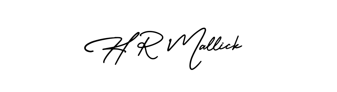 Make a beautiful signature design for name H R Mallick. With this signature (AmerikaSignatureDemo-Regular) style, you can create a handwritten signature for free. H R Mallick signature style 3 images and pictures png