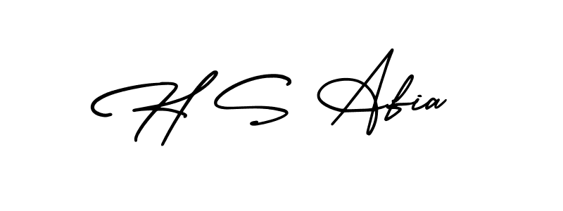 Create a beautiful signature design for name H S Afia. With this signature (AmerikaSignatureDemo-Regular) fonts, you can make a handwritten signature for free. H S Afia signature style 3 images and pictures png