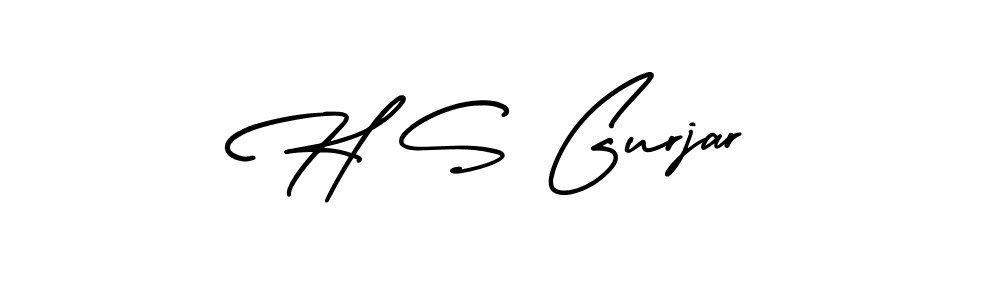 Create a beautiful signature design for name H S Gurjar. With this signature (AmerikaSignatureDemo-Regular) fonts, you can make a handwritten signature for free. H S Gurjar signature style 3 images and pictures png
