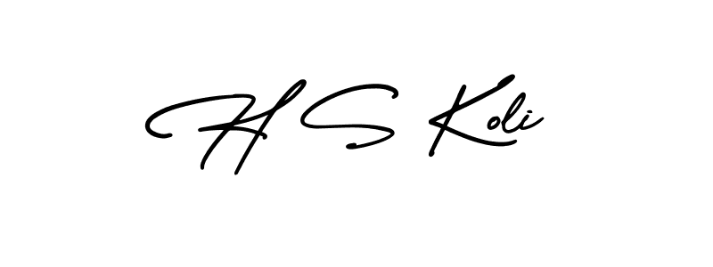 Make a beautiful signature design for name H S Koli. Use this online signature maker to create a handwritten signature for free. H S Koli signature style 3 images and pictures png