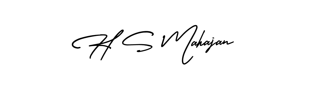 The best way (AmerikaSignatureDemo-Regular) to make a short signature is to pick only two or three words in your name. The name H S Mahajan include a total of six letters. For converting this name. H S Mahajan signature style 3 images and pictures png
