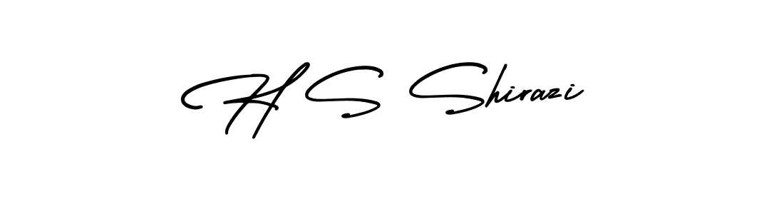 This is the best signature style for the H S Shirazi name. Also you like these signature font (AmerikaSignatureDemo-Regular). Mix name signature. H S Shirazi signature style 3 images and pictures png