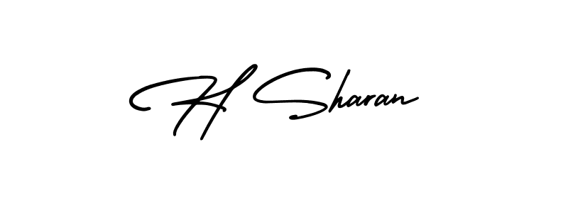 H Sharan stylish signature style. Best Handwritten Sign (AmerikaSignatureDemo-Regular) for my name. Handwritten Signature Collection Ideas for my name H Sharan. H Sharan signature style 3 images and pictures png