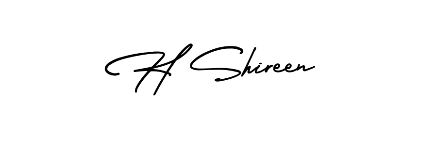 Best and Professional Signature Style for H Shireen. AmerikaSignatureDemo-Regular Best Signature Style Collection. H Shireen signature style 3 images and pictures png