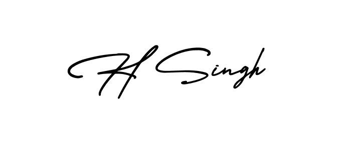 This is the best signature style for the H Singh name. Also you like these signature font (AmerikaSignatureDemo-Regular). Mix name signature. H Singh signature style 3 images and pictures png