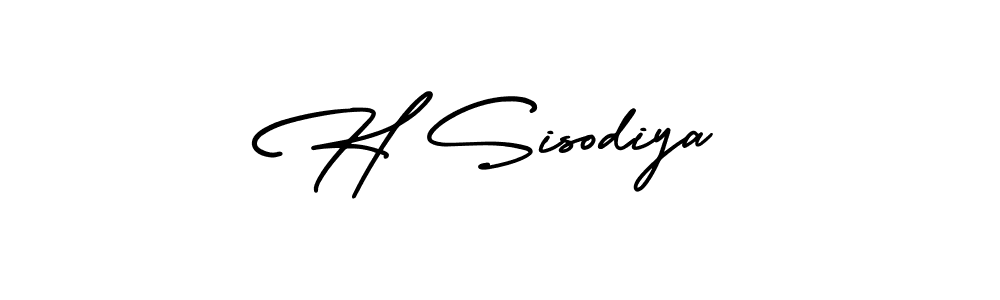 How to Draw H Sisodiya signature style? AmerikaSignatureDemo-Regular is a latest design signature styles for name H Sisodiya. H Sisodiya signature style 3 images and pictures png