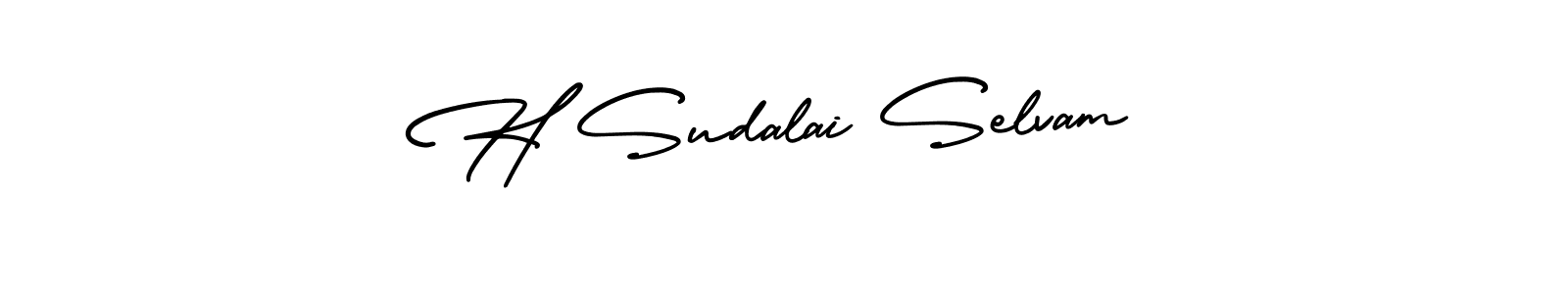 Also You can easily find your signature by using the search form. We will create H Sudalai Selvam name handwritten signature images for you free of cost using AmerikaSignatureDemo-Regular sign style. H Sudalai Selvam signature style 3 images and pictures png