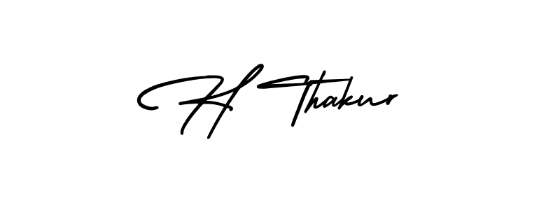 This is the best signature style for the H Thakur name. Also you like these signature font (AmerikaSignatureDemo-Regular). Mix name signature. H Thakur signature style 3 images and pictures png