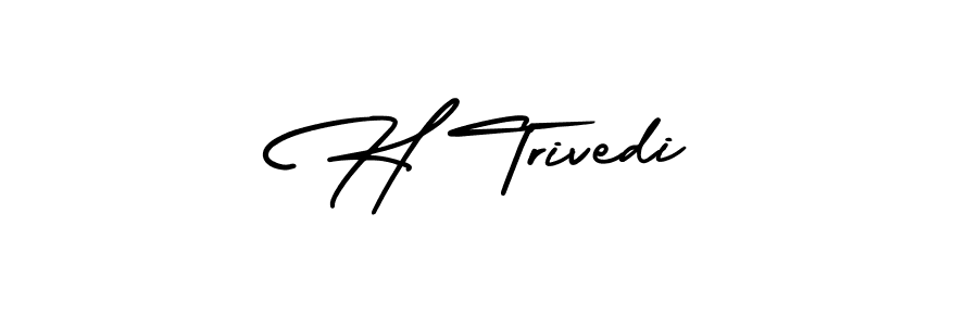 Design your own signature with our free online signature maker. With this signature software, you can create a handwritten (AmerikaSignatureDemo-Regular) signature for name H Trivedi. H Trivedi signature style 3 images and pictures png