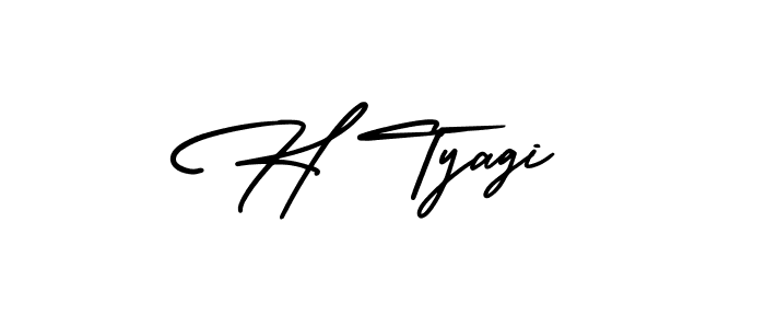 Make a beautiful signature design for name H Tyagi. Use this online signature maker to create a handwritten signature for free. H Tyagi signature style 3 images and pictures png