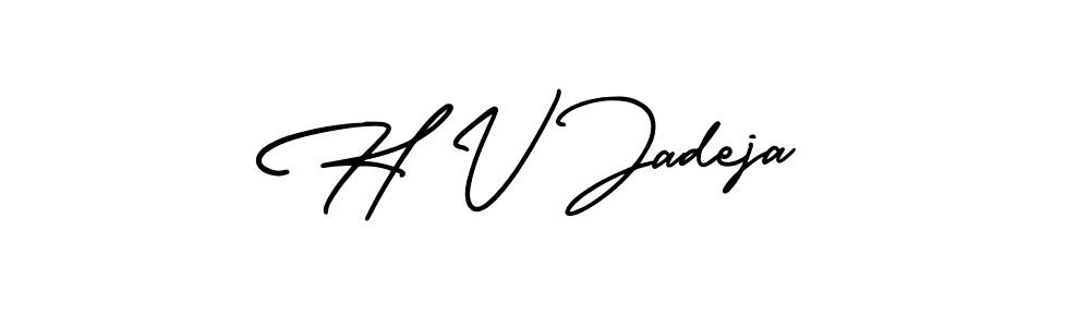 Here are the top 10 professional signature styles for the name H V Jadeja. These are the best autograph styles you can use for your name. H V Jadeja signature style 3 images and pictures png