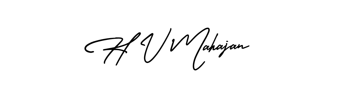 It looks lik you need a new signature style for name H V Mahajan. Design unique handwritten (AmerikaSignatureDemo-Regular) signature with our free signature maker in just a few clicks. H V Mahajan signature style 3 images and pictures png