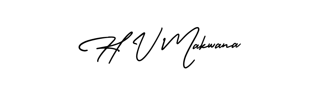 Also we have H V Makwana name is the best signature style. Create professional handwritten signature collection using AmerikaSignatureDemo-Regular autograph style. H V Makwana signature style 3 images and pictures png