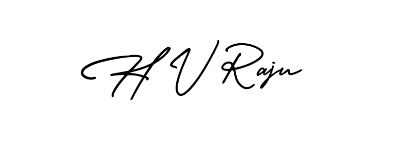 if you are searching for the best signature style for your name H V Raju. so please give up your signature search. here we have designed multiple signature styles  using AmerikaSignatureDemo-Regular. H V Raju signature style 3 images and pictures png