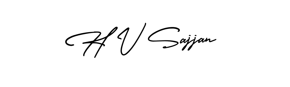 Similarly AmerikaSignatureDemo-Regular is the best handwritten signature design. Signature creator online .You can use it as an online autograph creator for name H V Sajjan. H V Sajjan signature style 3 images and pictures png