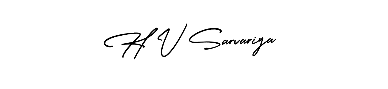 This is the best signature style for the H V Sarvariya name. Also you like these signature font (AmerikaSignatureDemo-Regular). Mix name signature. H V Sarvariya signature style 3 images and pictures png