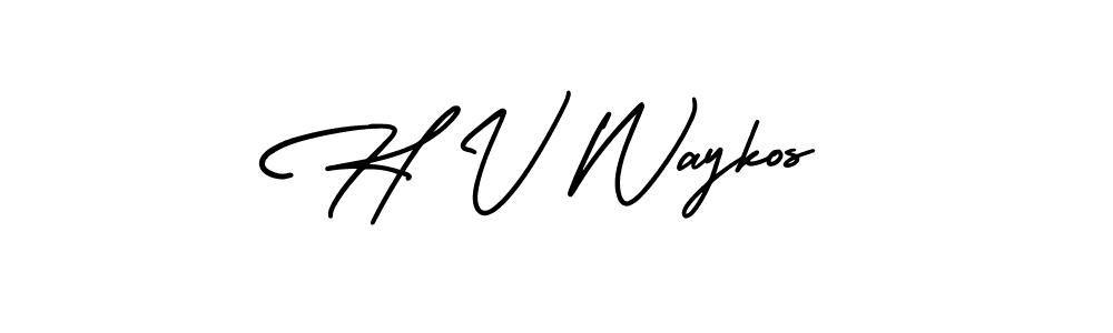 Design your own signature with our free online signature maker. With this signature software, you can create a handwritten (AmerikaSignatureDemo-Regular) signature for name H V Waykos. H V Waykos signature style 3 images and pictures png