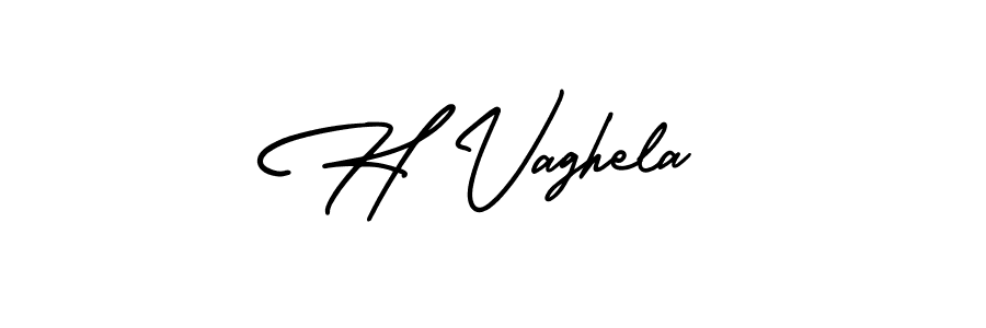 It looks lik you need a new signature style for name H Vaghela. Design unique handwritten (AmerikaSignatureDemo-Regular) signature with our free signature maker in just a few clicks. H Vaghela signature style 3 images and pictures png