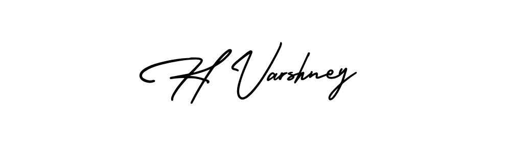 Design your own signature with our free online signature maker. With this signature software, you can create a handwritten (AmerikaSignatureDemo-Regular) signature for name H Varshney. H Varshney signature style 3 images and pictures png