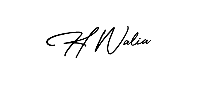 How to Draw H Walia signature style? AmerikaSignatureDemo-Regular is a latest design signature styles for name H Walia. H Walia signature style 3 images and pictures png