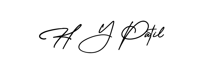 Design your own signature with our free online signature maker. With this signature software, you can create a handwritten (AmerikaSignatureDemo-Regular) signature for name H Y Patil. H Y Patil signature style 3 images and pictures png