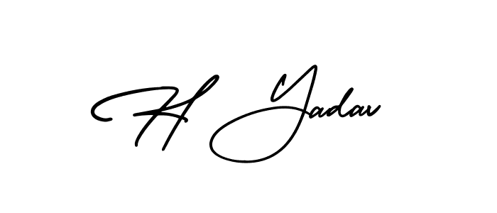 It looks lik you need a new signature style for name H Yadav. Design unique handwritten (AmerikaSignatureDemo-Regular) signature with our free signature maker in just a few clicks. H Yadav signature style 3 images and pictures png