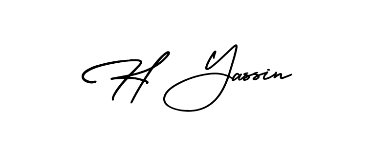 Make a beautiful signature design for name H Yassin. Use this online signature maker to create a handwritten signature for free. H Yassin signature style 3 images and pictures png