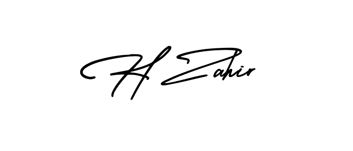 How to Draw H Zahir signature style? AmerikaSignatureDemo-Regular is a latest design signature styles for name H Zahir. H Zahir signature style 3 images and pictures png