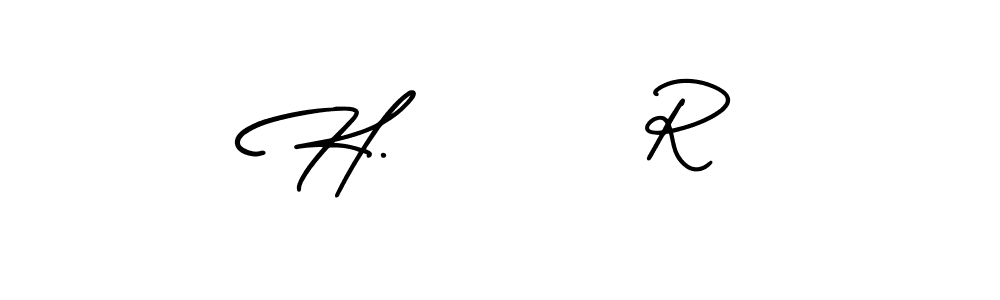 How to make H.       R name signature. Use AmerikaSignatureDemo-Regular style for creating short signs online. This is the latest handwritten sign. H.       R signature style 3 images and pictures png