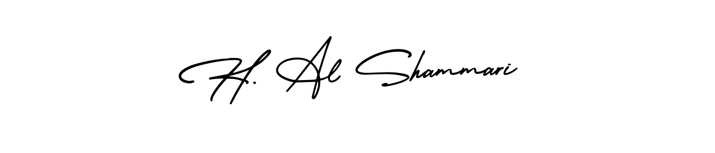 How to make H. Al Shammari name signature. Use AmerikaSignatureDemo-Regular style for creating short signs online. This is the latest handwritten sign. H. Al Shammari signature style 3 images and pictures png