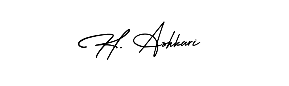 How to make H. Ashkari name signature. Use AmerikaSignatureDemo-Regular style for creating short signs online. This is the latest handwritten sign. H. Ashkari signature style 3 images and pictures png