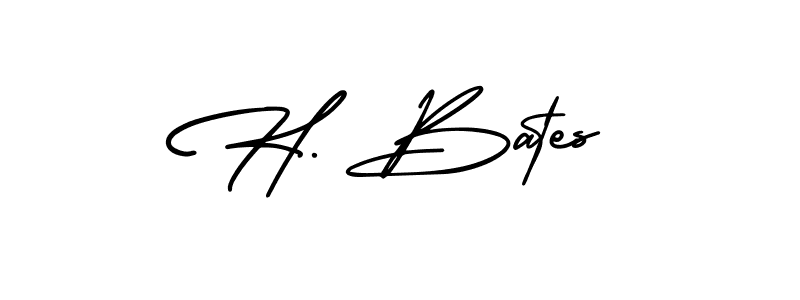 Make a beautiful signature design for name H. Bates. With this signature (AmerikaSignatureDemo-Regular) style, you can create a handwritten signature for free. H. Bates signature style 3 images and pictures png