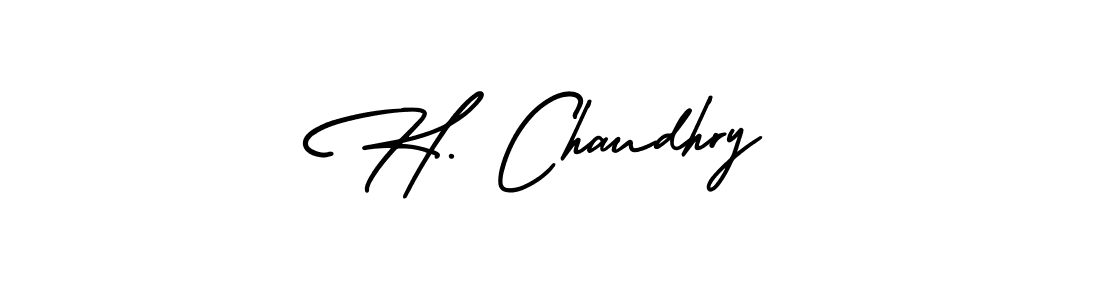 Use a signature maker to create a handwritten signature online. With this signature software, you can design (AmerikaSignatureDemo-Regular) your own signature for name H. Chaudhry. H. Chaudhry signature style 3 images and pictures png