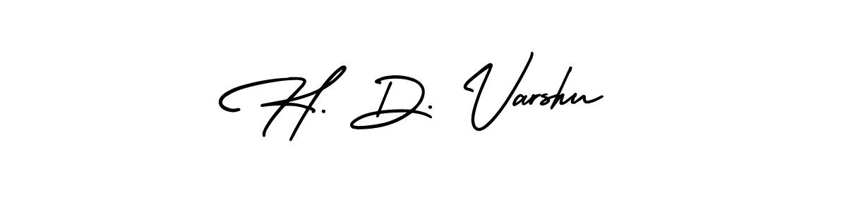The best way (AmerikaSignatureDemo-Regular) to make a short signature is to pick only two or three words in your name. The name H. D. Varshu include a total of six letters. For converting this name. H. D. Varshu signature style 3 images and pictures png