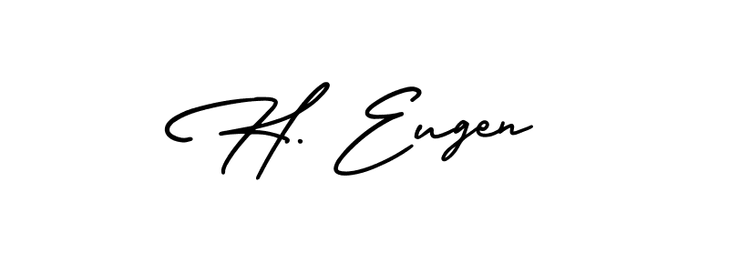 H. Eugen stylish signature style. Best Handwritten Sign (AmerikaSignatureDemo-Regular) for my name. Handwritten Signature Collection Ideas for my name H. Eugen. H. Eugen signature style 3 images and pictures png