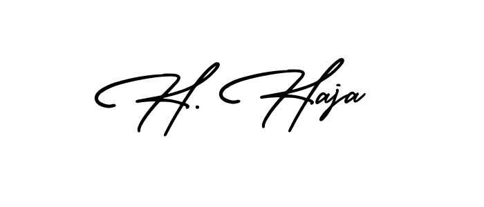 Also we have H. Haja name is the best signature style. Create professional handwritten signature collection using AmerikaSignatureDemo-Regular autograph style. H. Haja signature style 3 images and pictures png