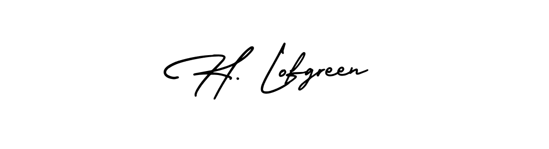 Create a beautiful signature design for name H. Lofgreen. With this signature (AmerikaSignatureDemo-Regular) fonts, you can make a handwritten signature for free. H. Lofgreen signature style 3 images and pictures png
