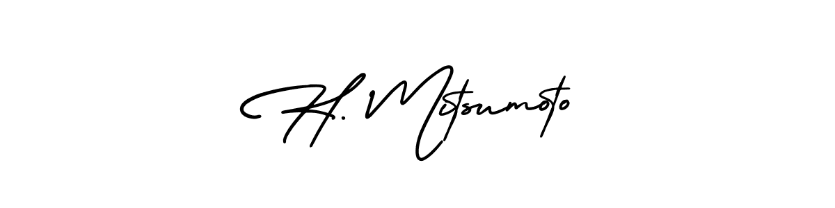 Also You can easily find your signature by using the search form. We will create H. Mitsumoto name handwritten signature images for you free of cost using AmerikaSignatureDemo-Regular sign style. H. Mitsumoto signature style 3 images and pictures png