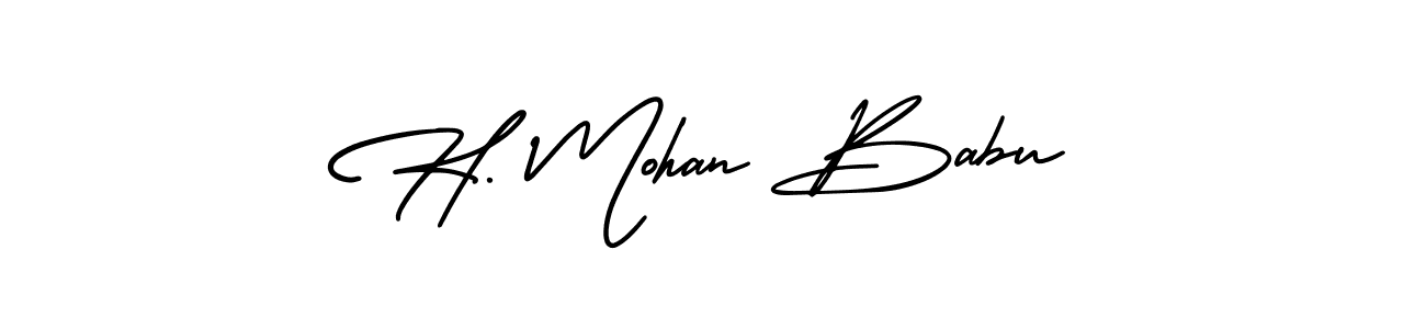 Also You can easily find your signature by using the search form. We will create H. Mohan Babu name handwritten signature images for you free of cost using AmerikaSignatureDemo-Regular sign style. H. Mohan Babu signature style 3 images and pictures png