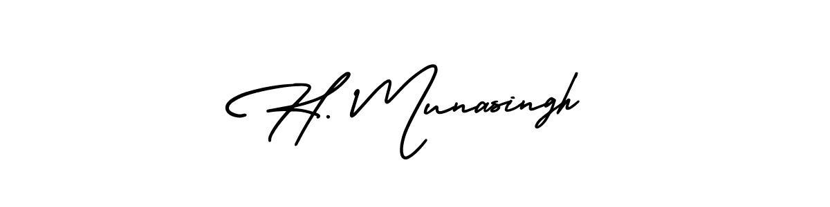 How to make H. Munasingh signature? AmerikaSignatureDemo-Regular is a professional autograph style. Create handwritten signature for H. Munasingh name. H. Munasingh signature style 3 images and pictures png