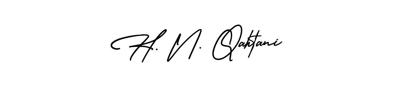 Similarly AmerikaSignatureDemo-Regular is the best handwritten signature design. Signature creator online .You can use it as an online autograph creator for name H. N. Qahtani. H. N. Qahtani signature style 3 images and pictures png