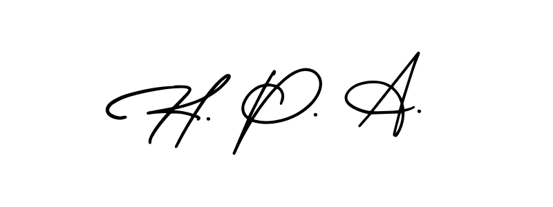 Similarly AmerikaSignatureDemo-Regular is the best handwritten signature design. Signature creator online .You can use it as an online autograph creator for name H. P. A.. H. P. A. signature style 3 images and pictures png