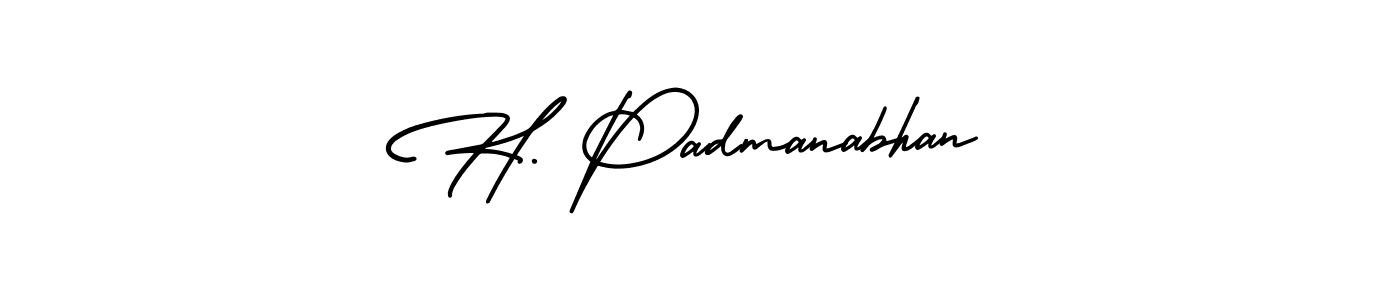 Also You can easily find your signature by using the search form. We will create H. Padmanabhan name handwritten signature images for you free of cost using AmerikaSignatureDemo-Regular sign style. H. Padmanabhan signature style 3 images and pictures png