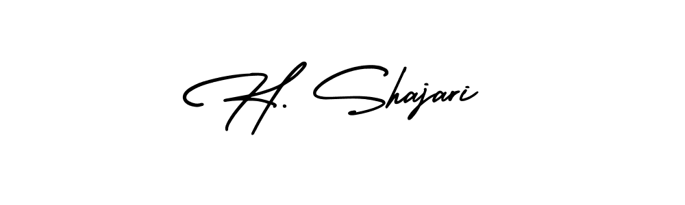 How to Draw H. Shajari signature style? AmerikaSignatureDemo-Regular is a latest design signature styles for name H. Shajari. H. Shajari signature style 3 images and pictures png