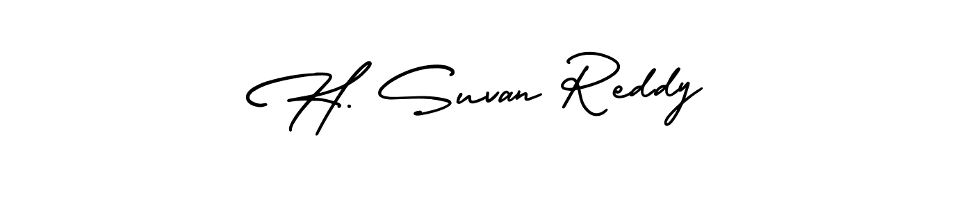How to Draw H. Suvan Reddy signature style? AmerikaSignatureDemo-Regular is a latest design signature styles for name H. Suvan Reddy. H. Suvan Reddy signature style 3 images and pictures png