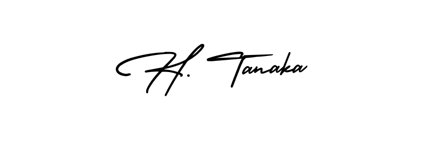 H. Tanaka stylish signature style. Best Handwritten Sign (AmerikaSignatureDemo-Regular) for my name. Handwritten Signature Collection Ideas for my name H. Tanaka. H. Tanaka signature style 3 images and pictures png