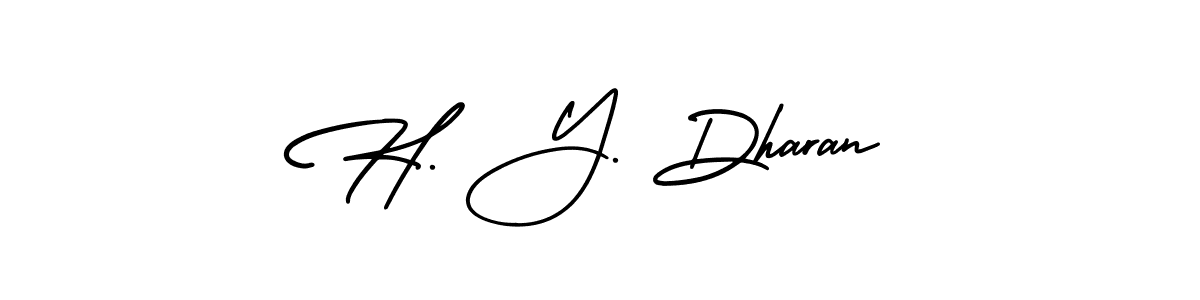 How to Draw H. Y. Dharan signature style? AmerikaSignatureDemo-Regular is a latest design signature styles for name H. Y. Dharan. H. Y. Dharan signature style 3 images and pictures png